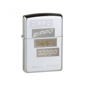 经典品牌！之宝（zippo）镜面镀铬电脑刻24207 打火机