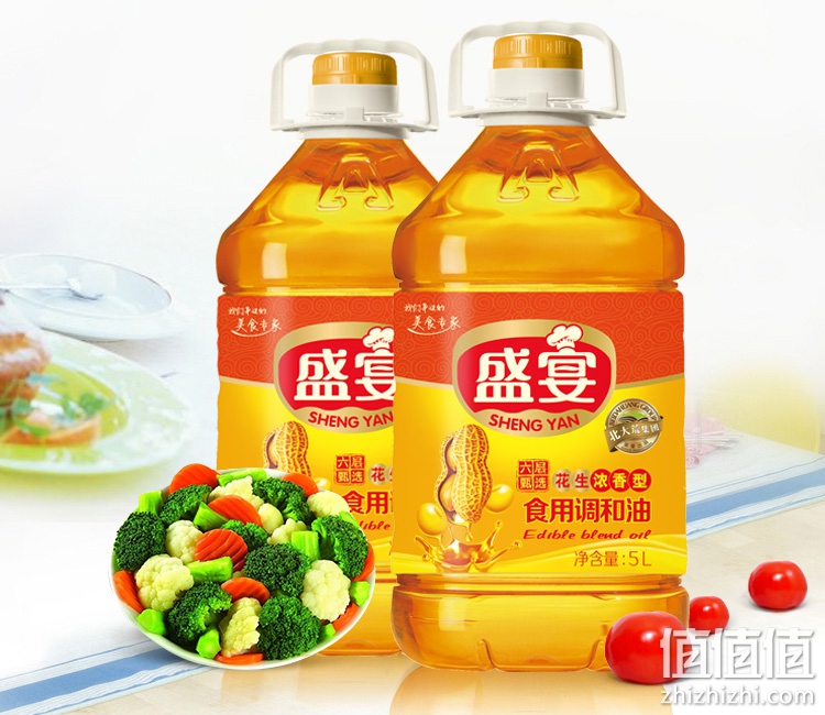 为健康加“油”！盛宴 花生芝麻调和油 5L