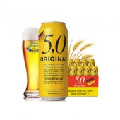 德国进口！奥丁格（OETTINGER）5.0 ORIGINAL 自然浑浊性小麦啤酒 500ml*12听 礼盒装