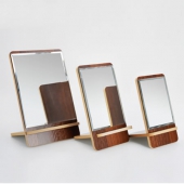看见你的美！帝门特单面高清台式木质方形简易梳妆镜