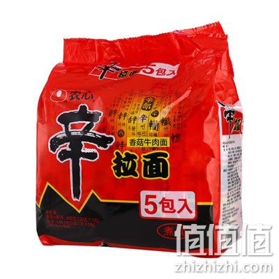 农心香菇牛肉味辛拉面