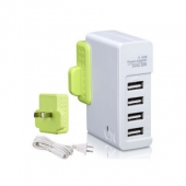 多口充电器！ON HOU1441G 4USB 5V4A 充电器 绿色*2个