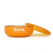 你妈叫你回家吃饭！ThinkBaby 浅口含盖不锈钢儿童碗 美国亚马逊售价