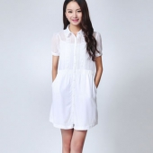 仙女裙！细说女人女士甜美纯色雪纺连衣裙