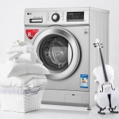 像妈妈手洗一样：LG WD-TH455D5  8公斤DD变频滚筒洗衣机