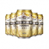 一起哈皮：哈尔滨啤酒 小麦王 330ml*24听