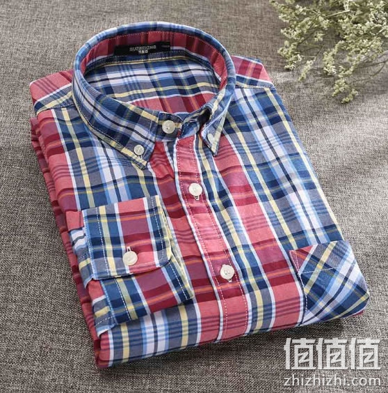 雪斯登男士英伦纯棉格子衬衫