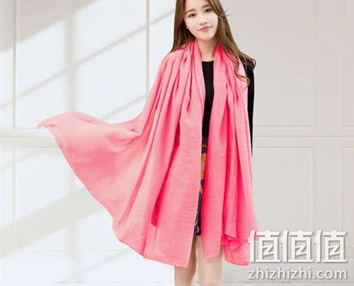 女士韩版百搭棉麻围巾