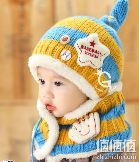 汇美佳库婴儿毛线帽围脖 