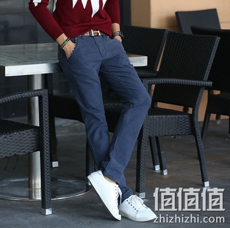 十六帝男士韩版商务磨毛休闲裤