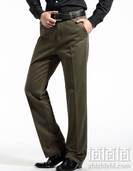 宝牧多斯中年男士直筒休闲裤