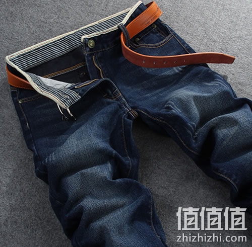 韩版休闲直筒修身牛仔裤