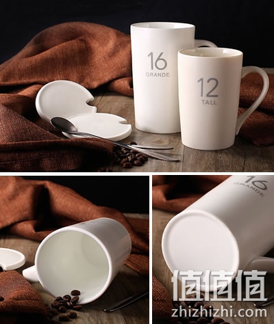 佰润居陶瓷杯水杯马克杯