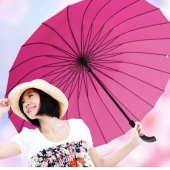 双人超大防风24骨直柄伞晴雨伞，情侣必备