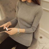 沐蕊女士半高领毛衣针织衫，新品特惠