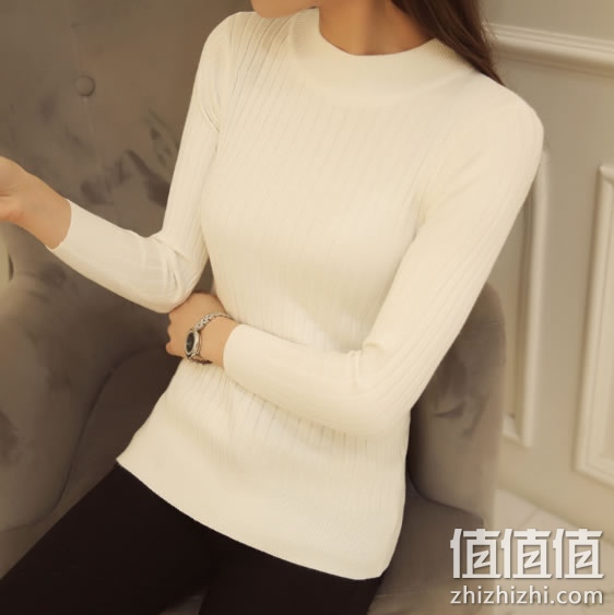 沐蕊女士半高领毛衣针织衫