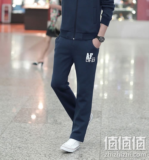 非想天男士修身休闲哈伦卫裤