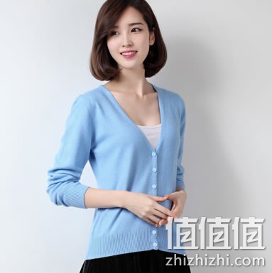 澜俪轩女士圆领开衫针织衫