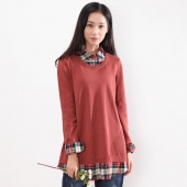 女士韩版假两件毛衣针织衫，新品特惠