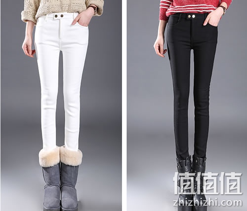 女士显瘦修身加绒打底裤小脚裤