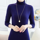 女士莫代尔高领长袖打底衫