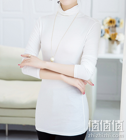 女士莫代尔高领长袖打底衫