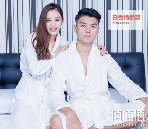 婉若新身男女加绒加厚睡袍