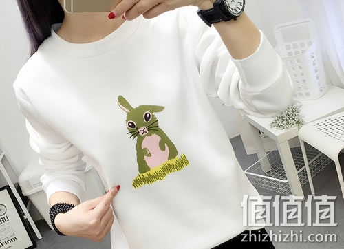 粉贞加绒卫衣