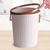 咖啡熊条纹垃圾桶 6L