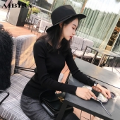 埃比芮女士纯色针织打底衫