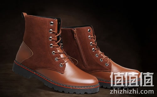 品登男士高帮马丁靴