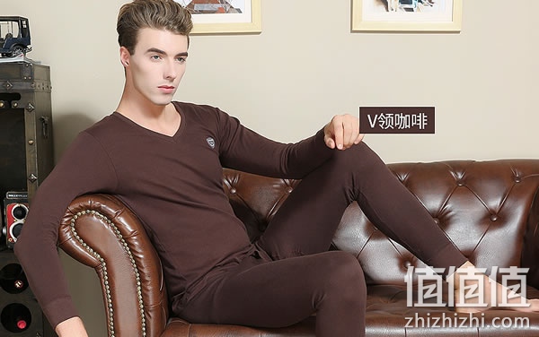 健丹鸟男士V领保暖内衣