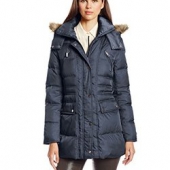 Kenneth Cole New York Matte Satin 女士中长款羽绒服