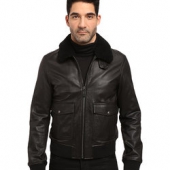 COACH 寇驰 Shearling Collar Bomber 男士山羊皮夹克
