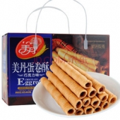 新低！美丹 饼干 巧克力味 蛋卷650g