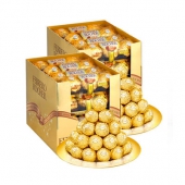 费列罗（Ferrero Rocher） T3榛果威化巧克力 48粒*3盒 意大利进口