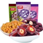 金喇叭 鸳鸯半梅/紫薯花生/蟹黄味瓜子仁 零食组合560g*10件