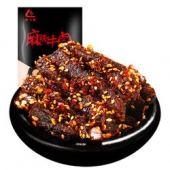老川东 小吃零食 麻辣牛肉干100g 9.9元