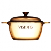 康宁（VISIONS） VS-1 1/2CN 晶彩透明玻璃汤锅 1.5L 500℃耐热温差