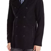 Kenneth Cole REACTION Peacoat 男款羊毛混纺大衣