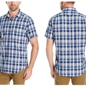 Nautica 诺帝卡 男士纯棉休闲短袖衬衫 Prime会员凑单免费直邮到手￥116