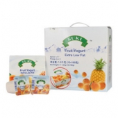 买1送1# SUKI多美鲜 脱脂果粒酸奶礼盒 12盒*100g