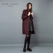 NEW LOOK 女士毛呢西装中长款大衣