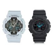 CASIO 卡西欧 G-SHOCK系列 GA-100-1A1 男士双显运动腕表