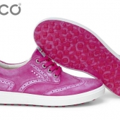 限尺码，ECCO 爱步 女士真皮高尔夫休闲鞋 3.5折$56.56 到手￥490