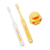 凑单品：台湾 PIYOPIYO 黄色小鸭 幼儿牙刷组二入装（浅黄&纯白）