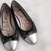 Sam Edelman 女士绵羊皮圆头蝴蝶结平底鞋 2色 新低$39.99 到手￥355