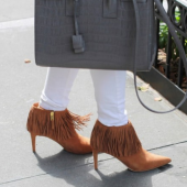 Sam Edelman Kandice 女士流苏高跟鞋 纤巧细致