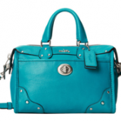 COACH 蔻驰 Crackle Leather Rhyder 24  女士手提包