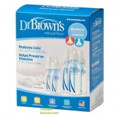 Dr.Brown's 布朗博士 新生婴儿标准奶瓶套装+宽口奶嘴2只 ￥95包邮包税（两件5折）